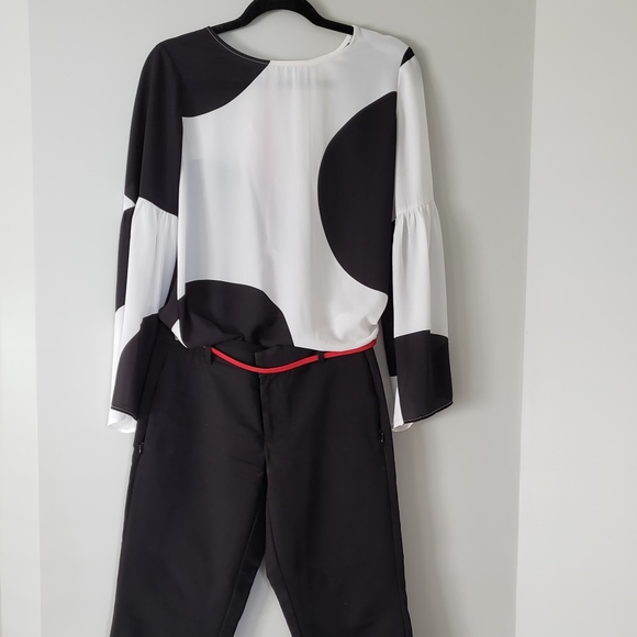 Bell Sleeve Polka Dot Blouse - Picture 2 of 6